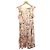 Autre Marque Vestido de seda Franco Ferraro Rosa Beige Verde