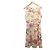 Autre Marque Vestido de seda Franco Ferraro Rosa Beige Verde - vista 2