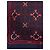 Foulard in seta Hermès Blu Navy e Rosso Motivo Corda - vista 2