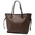 Louis Vuitton Borsa Neverfull MM Damier Ebene Marrone - vista 2