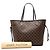 Louis Vuitton Borsa Neverfull MM Damier Ebene Marrone - vista 8