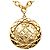 Collana Medaglione Leone Placcato Oro Chanel D'oro - vista 2