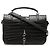 Borsa messenger Charlotte in pelle nera con stampa coccodrillo media di Saint Laurent