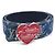 LV Heart Gürtel Louis Vuitton x Nigo Blau