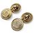VINTAGE CHANEL CC LOGO RUNDE GOLDENE MANCHETTENKNÖPFE