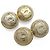 VINTAGE CHANEL CC LOGO RUNDE GOLDENE MANCHETTENKNÖPFE - Ansicht 2