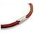 Hermès NEUF COLLIER HERMES RAS DU COU EN ACIER BROSSE CORDON CUIR CHOKER NECKLACE Marron  - vue 5