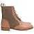 Botines de cuero marrón con cuentas de Brunello Cucinelli Castaño Roja