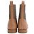 Botines de cuero marrón con cuentas de Brunello Cucinelli Castaño Roja - vista 3