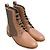 Botines de cuero marrón con cuentas de Brunello Cucinelli Castaño Roja - vista 4