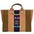 Timeless Borsa da shopping grande Deauville a righe in rafia marrone di Chanel