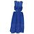 Self portrait Abito midi in cotone blu con ritagli in broderie anglaise Self-Portrait