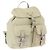 PRADA Backpack Nylon Ivory Silver Auth 173920 Silvery Cream