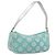 Céline CELINE Accessory Pouch Suede Light Blue Silver Auth BAZ625A Silvery