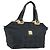 MCM Vicetos Logogram Borsa a Mano Nylon Nero Oro Auth mr2197 D'oro