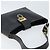 Bolsa de Ombro Gancini em Couro Preto e Dourado Auth BA11825 da Salvatore Ferragamo - vista 6