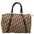 Borsa Boston in tela Trotter Christian Dior marrone oro Auth bs34246 D'oro - vista 2