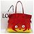 LOEWE - Studio Ghibli Castello Errante di Howl Clutch Flamenco XL Rosso Auth 167173SM - vista 12