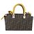 Borsa Dragonite in tela Zucca FENDI x FRGMT x POKMON 2way Nera Auth 167166SM Marrone Nero - vista 2