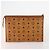 MCM Vicetos Logogram Clutch Bag in Pelle PVC 2 Set Marrone Auth 170519 - vista 3