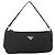 Bolso Accesorio Prada Nylon Negro Plata Auth bs34268