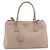 Saffiano PRADA Galleria Sac à main en cuir Safiano 2 en 1 Rose Or Auth YKZ312 Doré - vue 13