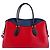 Borsa tote in pelle Epi Louis Vuitton Nero Rosso Blu navy - vista 3