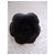Spilla Camelia Chanel in seta nera Nero - vista 5
