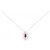 Collana Tasaki in oro bianco Au750, rubino e diamanti Argento