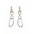 Autre Marque Orecchini Two Tone 2way in Diamante e Zaffiro Au750 D'oro