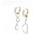 Autre Marque Orecchini Two Tone 2way in Diamante e Zaffiro Au750 D'oro - vista 2