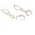 Autre Marque Orecchini Two Tone 2way in Diamante e Zaffiro Au750 D'oro - vista 4