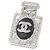 Timeless Spilla in pelle nera e argento Chanel AB9257 Nero