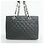 Timeless Borsa tote in pelle di vitello grana nera Chanel Nero - vista 12