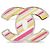 Chanel Coco Mark Brosche Silber Pink Gelb