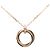 Collar Péndulo Trinity 5 Diamantes de Cartier Plata Dorado