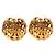 Vintage vergoldete Clip-Ohrringe Chanel Coco Mark Golden