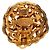 Vintage vergoldete Clip-Ohrringe Chanel Coco Mark Golden - Ansicht 3