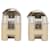 H-Cube Cage d'H Ohrringe von Hermès Silber Beige  - Ansicht 1