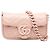 Belt bag in pelle matelassé GG Marmont rosa monocromatica Gucci