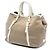 Bow Bolso Prada de lona beige Canapa con logo y lazo - vista 2