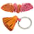 Hermès Hermes Carmen Unodos Agneau Milo Keychain Charm Pink Orange  - view 10