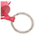 Hermès Hermes Carmen Unodos Agneau Milo Keychain Charm Pink Orange  - view 4