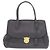 Graue Leder-Tote von Salvatore Ferragamo Braun
