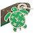 Louis Vuitton Monogram Turtle Keyring Brown Green - view 3