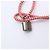Bracciale Charm Silver Lockit di Louis Vuitton Bianco Rosso - vista 4