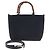 Gucci Bamboo 2-Wege Tote Bag aus Canvas/Emaille Schwarz