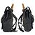 Zaino in pelle Gucci nero con hardware dorato - vista 3