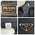 Bolso Tote de nylon tessuto con logo triangular Prada Negro - vista 4