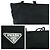 Bolso Tote de nylon tessuto con logo triangular Prada Negro - vista 5